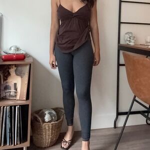 GapFit Leggings Charcoal Grey Full Length Athleisure Workout Pants Size XS